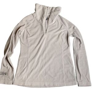 Mountain Hardwear Microchill Zip T Fleece Pullover gray women’s size medium